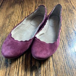 Kelly & Katie wine ballet flats